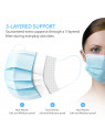 Pacificlane Disposable 3 Layered Ear Loop Safety Face Masks Breathable, Comfortable for Protection, From , Dust, Allergens 50pc