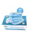 Hibaly Disposable 3 Layered Ear Loop Safety Face Masks Breathable, Comfortable for Protection, From , Dust, Allergens 50pc
