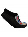 Ladies Non Slip Knitted Velvet Accent Home Sliper Sock W.Bow, Foot Size:24-25Cm