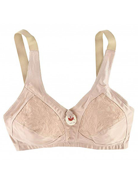 Women's Comfort Non Padded Wirefree Support Full Figure Bra (Beige)