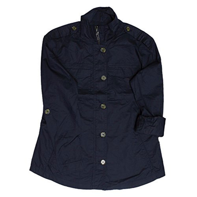 Bitton Lightweight Military Jacket for Women (Navy/Small)