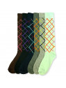 Women's Fancy Design Multi Color Knee High Socks (6 pairs/9-11)