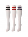 JAnn Women 3-Pack Cotton Referee/Soccer Knee High Socks
