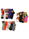 Youth 6-PK or 12-PK Fun and Colorful Assortment of Halloween Socks, Socks Size 6-8