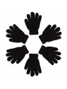 Family 12-pair Pack Winter Gloves, Many Colors & Designs (Mens, Ladies & Kids)
