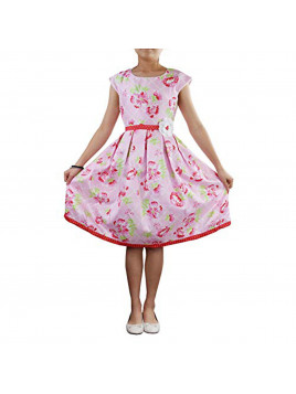 Girls Special Occasion Fancy Dress ( Pink-Red / 10)