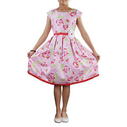 Girls Special Occasion Fancy Dress ( Pink-Red / 10)