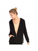 Sofra Women's Thin Cotton Zip Up Hoodie Jacket