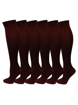 6 Pairs Pack Women Opaque Stretchy Spandex Knee High Trouser