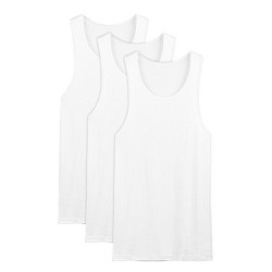 Men's 100% Cotton Multipack Classic Rib Tank Top A-Shirts 3 Packs