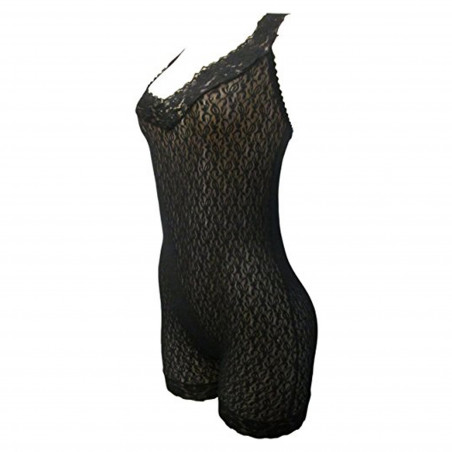 J. Ann Women's Lace Bodysuit w. Open Crotch Black
